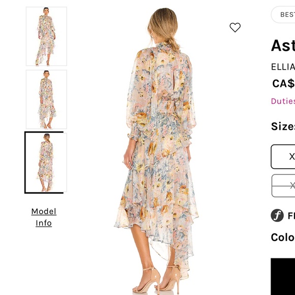 Gorgeous floaty floral dress size medium - Picture 3 of 4